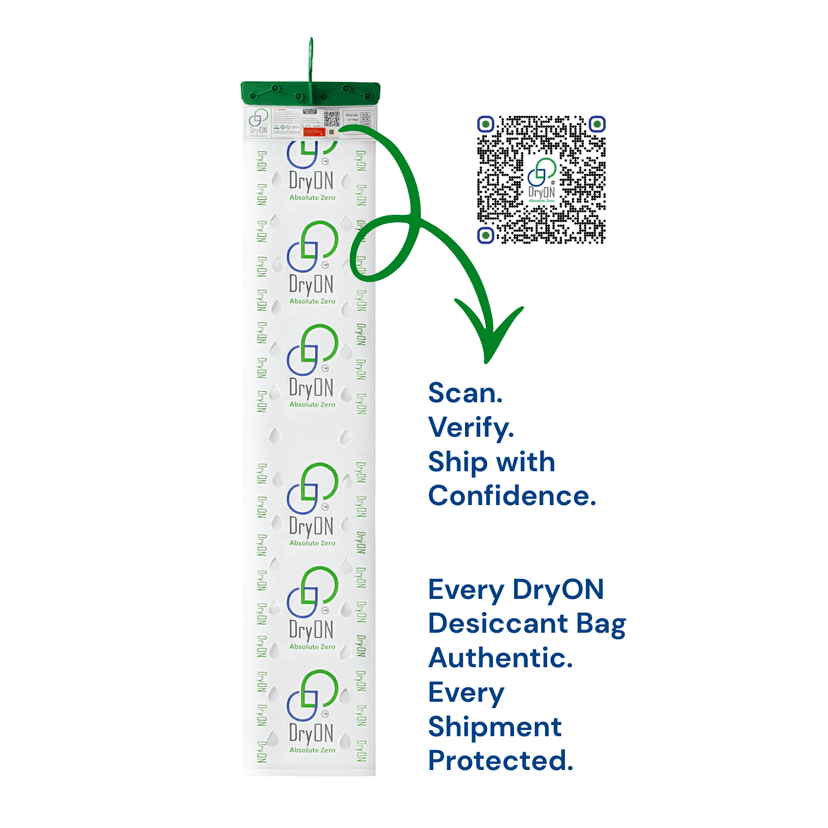 DryON Anti-Counterfeit Desiccant with QR Code